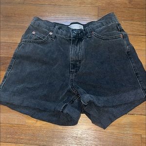 black topshop mom jean shorts